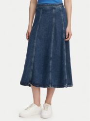 Tommy Hilfiger Spódnica jeansowa WW0WW49570 Niebieski Regular Fit. Niebieskie spódniczki damskie Tommy Hilfiger, bez wzorów, z jeansu. Za 699.99 zł.