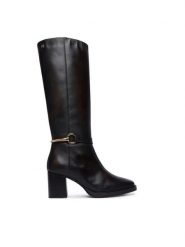Tommy Hilfiger Kozaki Th Stud Heel Riding Knee Boot FW0FW09551 Brązowy ciemny. Brązowe kozaki damskie Tommy Hilfiger, ze skóry, bez obcasa, na słupku. Za 1,099.00 zł.