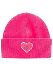 Zwillingsherz Czapka "Heart" w kolorze różowym rozmiar: onesize. Różowe czapki zimowe damskie Zwillingsherz, z materiału. Za 134.95 zł.