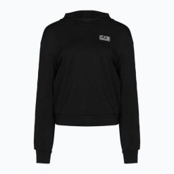 Bluza damska EA7 Emporio Armani Natural Ventus7 Hoodie. Czarne bluzy z kapturem damskie EA7 Emporio Armani, m, z bawełny. Za 559.99 zł.