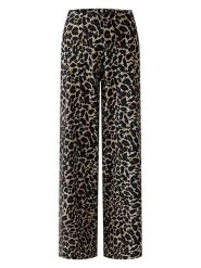 Miss Lagotte Spodnie w kolorze beżowo-czarnym rozmiar: 44. Brązowe spodnie materiałowe damskie Miss Lagotte, bez wzorów, z materiału, z podwyższonym stanem. Za 126.99 zł.