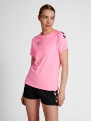 Koszulka damska Hummel Core Poly. Czerwone topy sportowe damskie HUMMEL, l, bez wzorów, z poliamidu, bez ramiączek. Za 151.00 zł.