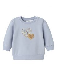 Name it Bluza "Sinda" w kolorze błękitnym rozmiar: 56. Niebieskie bluzy i bluzki niemowlęce Name it, bez wzorów, z bawełny, bez ramiączek, bez kaptura. Za 41.69 zł.