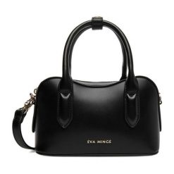 Torebka Eva Minge. Czarne torebki klasyczne damskie Eva Minge, bez wzorów, bez dodatków. Za 199.99 zł.