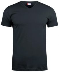 Clique Basic-T V-neck T-shirt z dekoltem w serek, bawełna – black. Czarne t-shirty damskie CLIQUE, xs, bez wzorów, z bawełny, bez kołnierzyka. Za 84.38 zł.