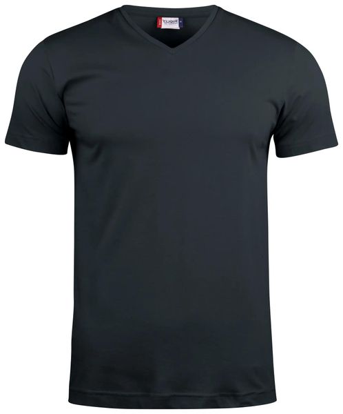 Clique Basic-T V-neck T-shirt z dekoltem w serek, bawełna – black. Czarne t-shirty damskie CLIQUE, xs, bez wzorów, z bawełny, bez kołnierzyka. Za 84.38 zł.
