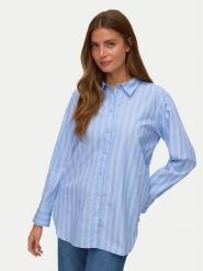 Vero Moda Koszula Elina 10336329 Niebieski Loose Fit. Niebieskie koszule damskie Vero Moda, xs, bez wzorów, z bawełny, bez kołnierzyka, bez ramiączek. Za 169.99 zł.