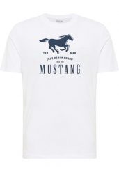 Męski T-Shirt Mustang Style Alex General White 1017993 2045. Białe t-shirty męskie Mustang, m, bez wzorów, bez kołnierzyka. Za 79.99 zł.
