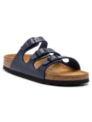 Birkenstock Klapki Florida Bs 0554713 Granatowy. Niebieskie klapki damskie Birkenstock, bez wzorów, ze skóry, bez obcasa. Za 399.99 zł.