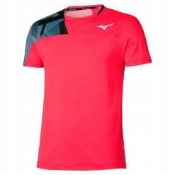 Koszulka sportowa Mizuno Daybreakers Shadow SS Tee. Czerwone t-shirty sportowe męskie Mizuno, l, z materiału, bez ramiączek, na fitness i siłownię. Za 118.30 zł.
