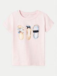 NAME IT T-Shirt Dessy 13241017 Różowy Standard Fit. Czerwone koszulki dziewczęce Name it, bez wzorów, z bawełny, bez ramiączek. Za 29.99 zł.
