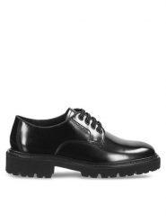 Gant Oxfordy 31531063 Czarny. Czarne półbuty damskie Gant, bez wzorów, ze skóry, bez obcasa. Za 539.99 zł.