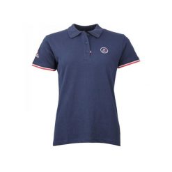 Damska koszulka polo Peak Mountain Abeca. Czerwone bluzki sportowe damskie Peak Mountain, s, z bawełny, bez kołnierzyka, bez ramiączek. Za 96.50 zł.
