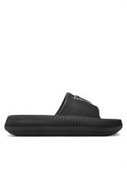 Guess Klapki E4GZ27 WG5X0 Czarny. Czarne klapki damskie Guess, z aplikacjami, z tworzywa sztucznego, bez obcasa. Za 159.99 zł.
