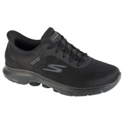 Buty sportowe Sneakersy męskie, Go Walk 7 - Valin. Czarne buty sportowe na co dzień męskie Skechers, z gumy, bez zapięcia, trekkingowe. Za 429.99 zł.