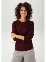 Aniston Sweter w kolorze bordowym rozmiar: 40. Czerwone swetry klasyczne damskie Aniston, bez kołnierzyka. Za 60.88 zł.