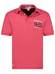Geographical Norway Koszulka polo "Kinvite" w kolorze różowym rozmiar: M. Różowe koszulki polo męskie Geographical Norway, m, bez wzorów, bez ramiączek. Za 92.21 zł.