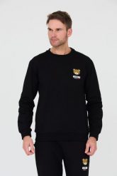 MOSCHINO Czarna bluza. Czarne bluzy bez kaptura męskie MOSCHINO, l. W wyprzedaży za 689.99 zł.