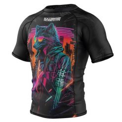 Koszulka Męska na siłownię rashguard MMA EXTREME HOBBY CYBER ANIMALS. Czarne bielizna termoaktywna męska EXTREME HOBBY, l, bez wzorów, z bawełny. Za 199.00 zł.