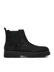 Rieker Botki CEO-F7051-00 Czarny. Czarne buty zimowe męskie Rieker, z nubiku, bez zapięcia. Za 449.99 zł.