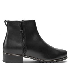 Botki Josef Seibel. Czarne botki damskie Josef Seibel, bez obcasa, na płaskiej podeszwie, bez zapięcia. Za 479.99 zł.