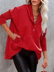 Milan Kiss Bluza w kolorze czerwonym rozmiar: L. Czerwone bluzy z kapturem damskie Milan Kiss, l. Za 165.99 zł.