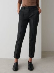 OPUS Spodnie w kolorze czarnym rozmiar: 42/L28. Czarne spodnie materiałowe damskie Opus, bez wzorów, z materiału, z podwyższonym stanem. Za 173.99 zł.