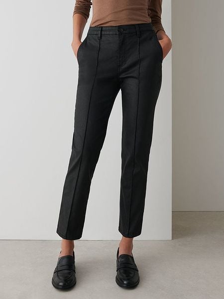 OPUS Spodnie w kolorze czarnym rozmiar: 42/L28. Czarne spodnie materiałowe damskie Opus, bez wzorów, z materiału, z podwyższonym stanem. Za 173.99 zł.