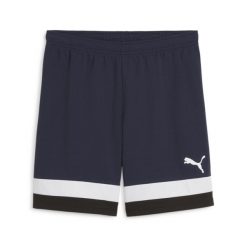 Męskie szorty piłkarskie individualRISE PUMA Navy White Blue. Białe szorty męskie Puma, bez wzorów, z materiału, klasyczne. Za 97.00 zł.