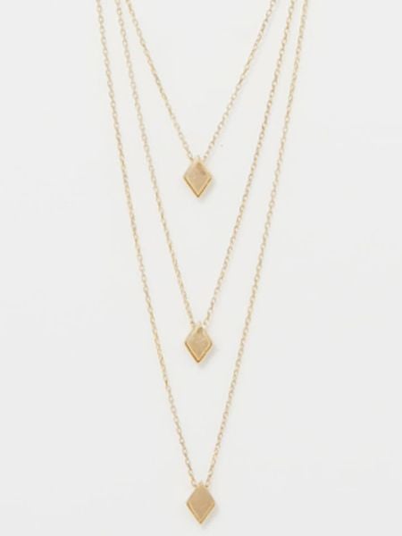 OR ÉCLAT Złoty naszyjnik "Losange" z elementami ozdobnymi - dł. 42 cm rozmiar: onesize. Żółte naszyjniki damskie Or Éclat, złote. Za 1,217.99 zł.