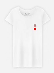 WOOOP Koszulka "Queen" w kolorze białym rozmiar: XL. Białe bluzki damskie Wooop, xl, bez wzorów, z bawełny, bez kołnierzyka. Za 56.99 zł.
