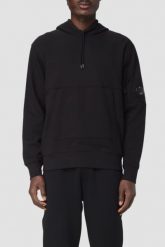 C.P. COMPANY Czarna męska bluza Sweat Hooded. Czarne bluzy bez kaptura męskie C.P. Company, l. W wyprzedaży za 779.99 zł.