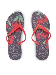 Havaianas Japonki 41454880602 Fioletowy. Fioletowe klapki damskie Havaianas, bez wzorów, z tworzywa sztucznego, bez obcasa. Za 59.99 zł.