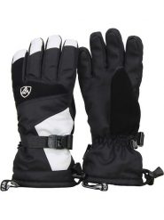 Peak Mountain Rękawiczki narciarskie "Miss" w kolorze czarno-białym rozmiar: S/M. Białe rękawiczki damskie Peak Mountain, bez wzorów. Za 143.90 zł.