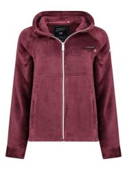 Geographical Norway Kurtka polarowa "Ulotta" w kolorze bordowym rozmiar: L. Czerwone kurtki damskie Geographical Norway, l, bez wzorów, z polaru, bez kaptura. Za 165.31 zł.