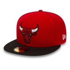 Czapka z daszkiem New Era 59FIFTY NBA Chicago Bulls Fullcap 10861624. Czerwone czapki męskie New Era, bez wzorów, sportowe. Za 147.00 zł.