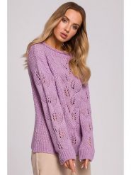Made of emotion Sweter w kolorze fioletowym rozmiar: S/M. Różowe swetry klasyczne damskie Made Of Emotion, m, ze splotem, bez kołnierzyka. Za 144.92 zł.
