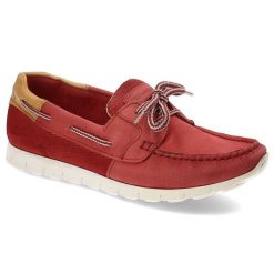 Czerwone Mokasyny Tamaris Wygodne Buty Damskie. Czerwone mokasyny damskie Tamaris, z nubiku. Za 229.00 zł.