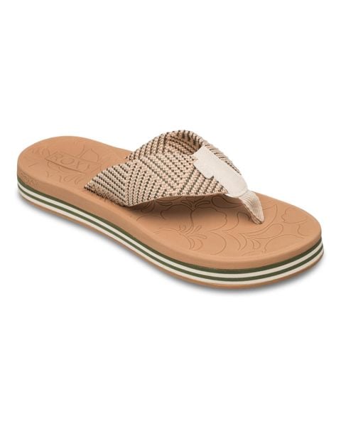 Sandały dla Kobiety COLBEE HI Zielony. Zielone sandały damskie Roxy, bez wzorów, z materiału, bez obcasa. Za 149.99 zł.