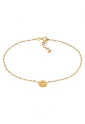 Elli Damski łańcuszek na kostkę Moneta Słońce w srebrze próby 925 Sterling Silver Bransoletki na nogę 1 ct. Szare bransoletki damskie Elli, srebrne. Za 238.99 zł.