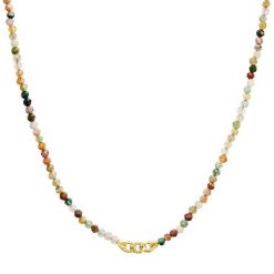 Glanzstücke München Naszyjnik srebrny srebro wysokiej próby Agat żółte złoto Naszyjniki 1 ct Damski. Szare naszyjniki damskie Glanzstücke München, srebrne. Za 259.99 zł.