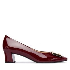 Czółenka HÖGL. Czerwone czółenka damskie HÖGL, bez wzorów, bez obcasa. Za 499.99 zł.