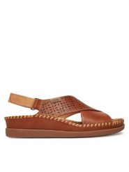 Pikolinos Sandały W8K-0848C1 Brązowy. Brązowe sandały damskie Pikolinos, bez wzorów, ze skóry, bez obcasa, na płaskiej podeszwie. Za 349.99 zł.