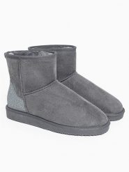 ISLAND BOOT Botki zimowe "Caspian" w kolorze szarym rozmiar: 40. Szare botki damskie Island Boot, na zimę, bez obcasa, bez zapięcia. Za 136.13 zł.