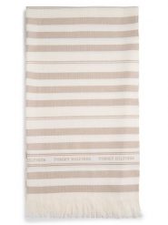 Tommy Hilfiger tkany szalik z zawartością lnu - Premium Beach Scarf Kobiety Bawełna beżowy, ONE SIZE. Brązowe szaliki i kominy damskie Tommy Hilfiger, bez wzorów, z bawełny. Za 229.95 zł.