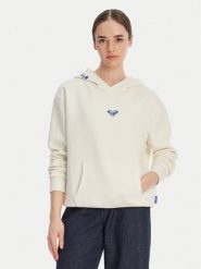 Roxy Bluza W126-RXLSS-1017-02X Écru Regular Fit. Białe bluzy bez kaptura damskie Roxy, l, z bawełny. Za 129.99 zł.