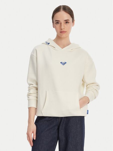 Roxy Bluza W126-RXLSS-1017-02X Écru Regular Fit. Białe bluzy bez kaptura damskie Roxy, l, z bawełny. Za 129.99 zł.