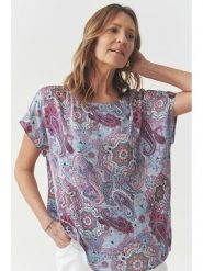 TATUUM Bluzka "Oma" w kolorze fioletowo-błękitnym rozmiar: 38. Niebieskie bluzki damskie Tatuum, bez wzorów, z wiskozy, bez kołnierzyka, bez ramiączek. Za 113.63 zł.