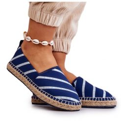 Damskie Klasyczne Espadryle Big Star JJ274960 Granatowe niebieskie. Niebieskie espadryle damskie bez wzorów, z materiału, bez obcasa, na platformie. Za 142.48 zł.