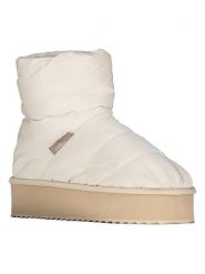 Geographical Norway Botki zimowe "Ornella" w kolorze kremowym rozmiar: 38. Brązowe botki damskie Geographical Norway, na zimę, bez obcasa, bez zapięcia. Za 108.99 zł.